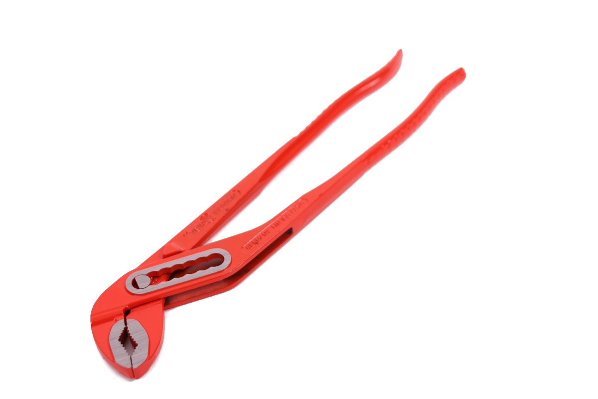 VBW corner pipe wrench 1.5" Simplex-S red lacquered polished - 952015