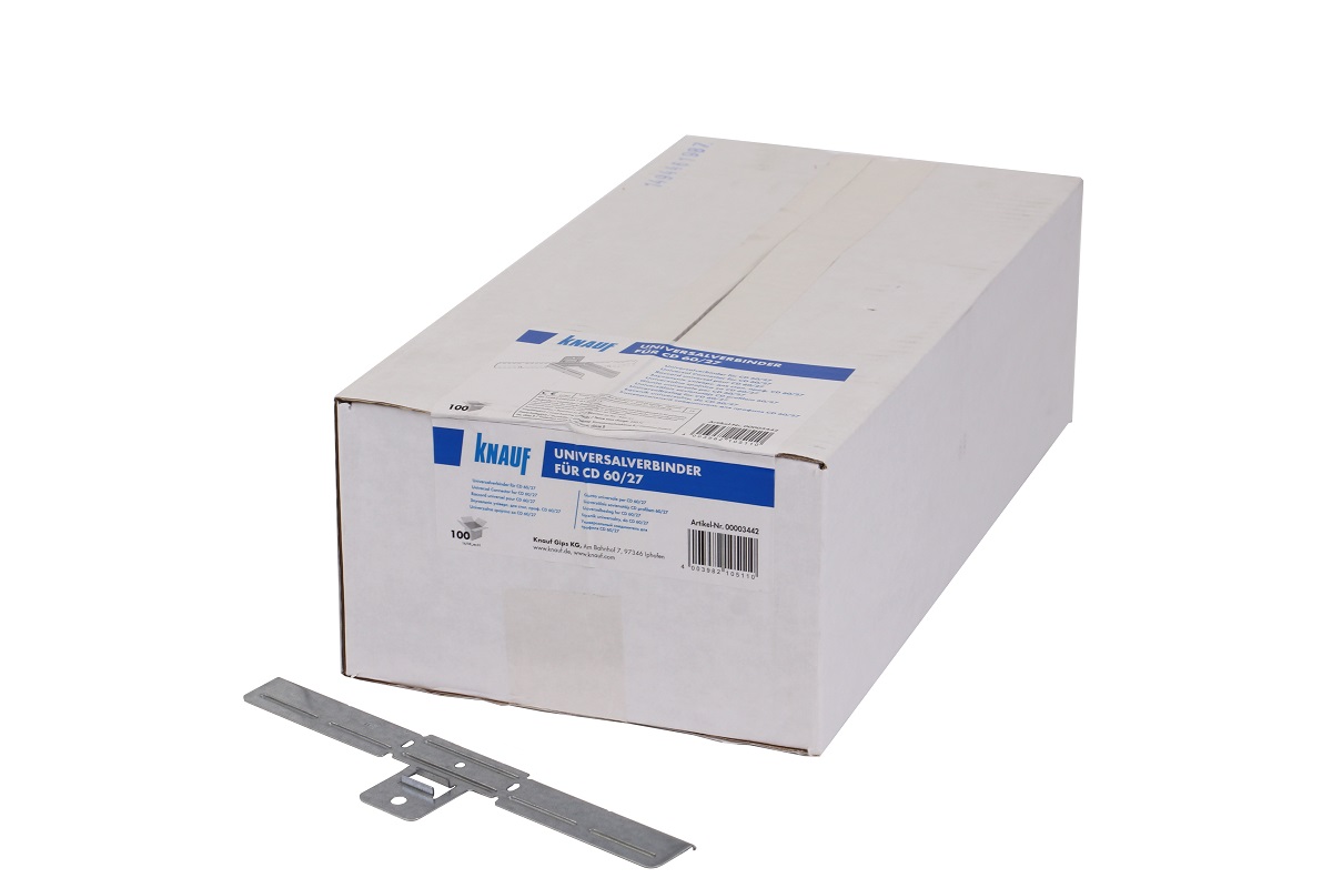 Uniwersalne złącze Knauf do płyt CD 60/27 Opakowanie 100 sztuk