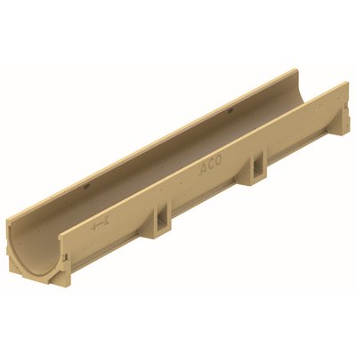 ACO Self® Euroline channel element without grate or spigot, accessible 1000x118x97mm