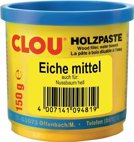 Wood paste colour 08 oak medium 150g tin CLOU