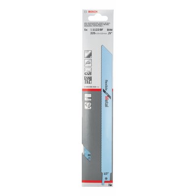 Bosch reciprocating saw blade for metal S 1122 BF BIM 5-pack