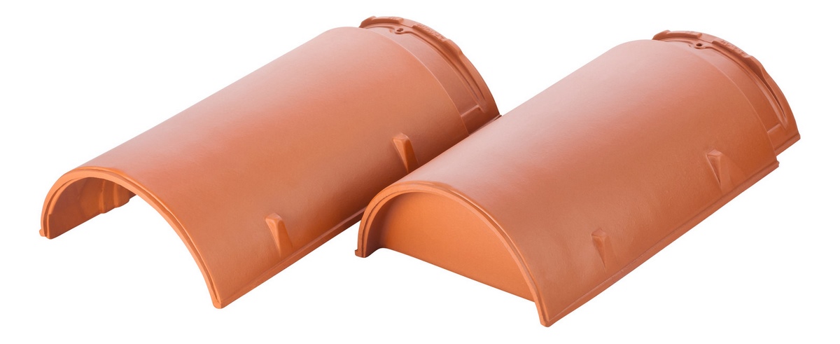 Erlus ridge tile no. 15 red engobed - N