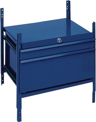 Drawer unit LOGS 100 2 RAL 5022 H.520xW.540xD.390mm lockable blue LOGS