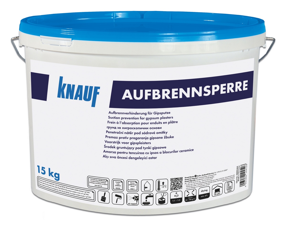 Knauf Aufbrennsperre für Gipsputze und Rotkalk in-System für innen 15kg