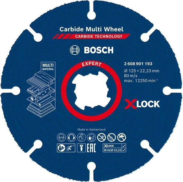 Bosch cutting disc Mulit Wheel Ø125x22.23mm Expert Carbide, X-LOCK