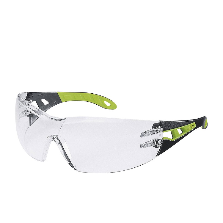 Uvex Schutzbrille pheos farblos  sv schwarz exc. grün
