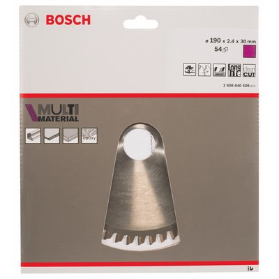 Bosch circular saw blade Multi Material 190x30x2.4mm 54 teeth