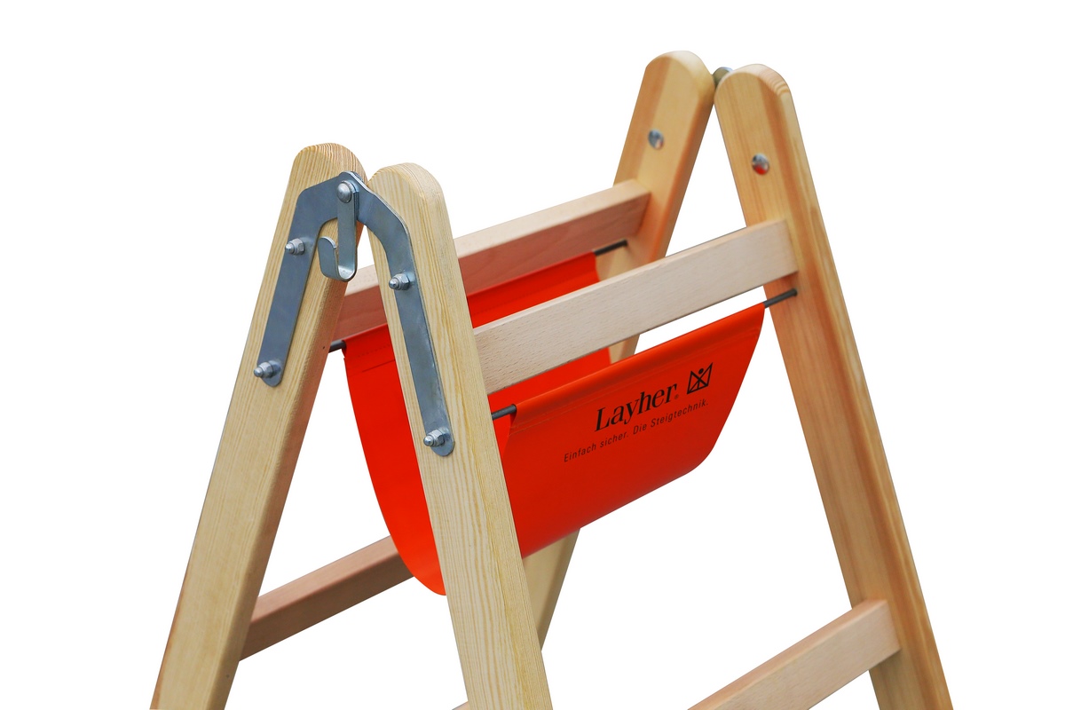 Layher LE Holzstehleiter mit Stufen 2x9 Länge 2.38m - 1020