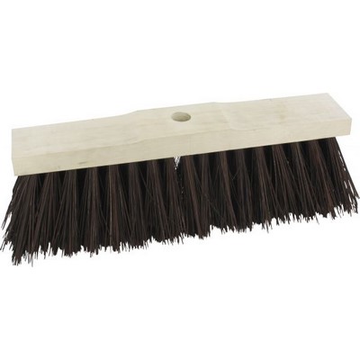 Triuso street broom 60cm with handle 140cm brown coconut bristles