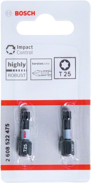 Bosch PRO Torx Impact Bit T25 25mm 2-teilig - 2 608 522 475