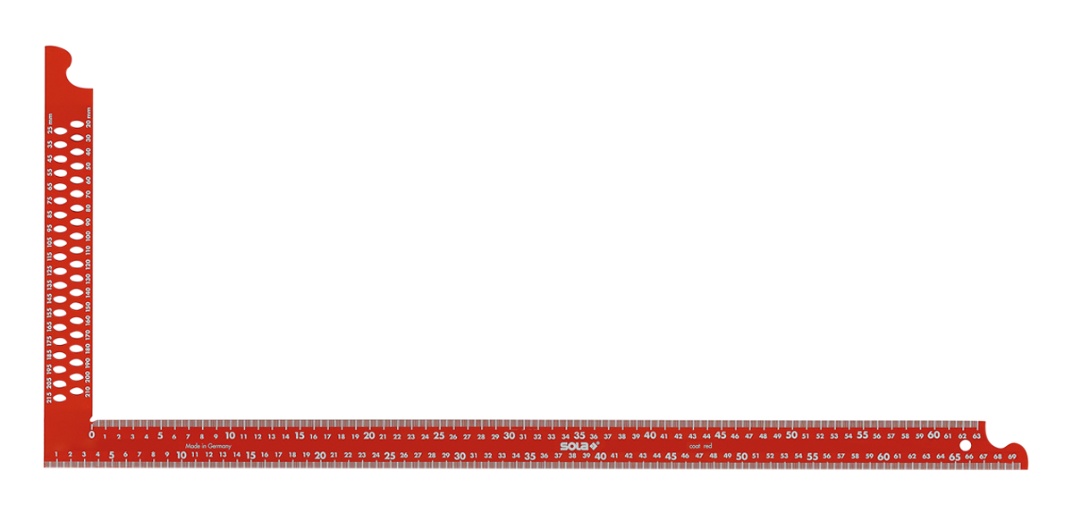 Sola Zimmermannswinkel ZWCA 1000 rot besch. m. Anreisslöchern 1000x380mm