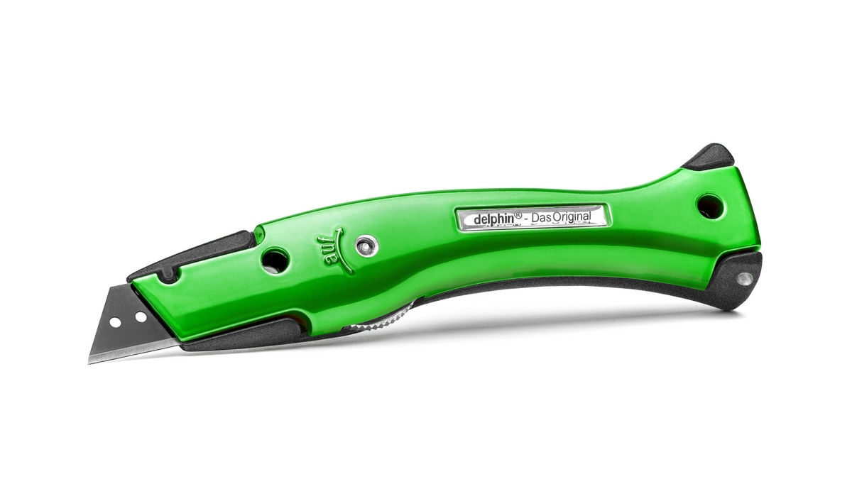 Delphin®-03 Style Edition Matt Black Candy Green Utility knife