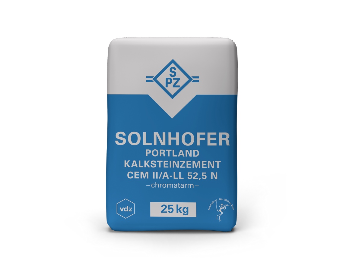 Solnhofer Cement portlandzki wapienny CEM II A-LL 52,5 N 25kg Wysokiej jakości cement