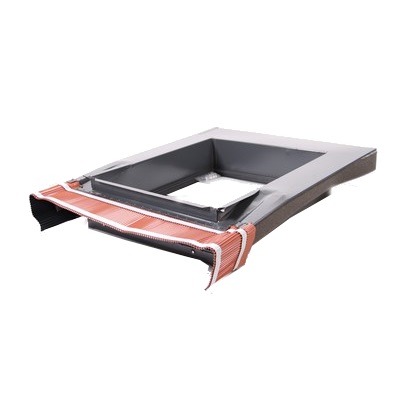 LEH PB Metalowy świetlik do panewki 420x520mm antracyt ESG górny otwór