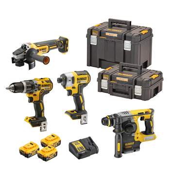 SBD Dewalt 4-częściowy zestaw wkrętarka / wiertarka udarowa Flex z 3 akumulatorami