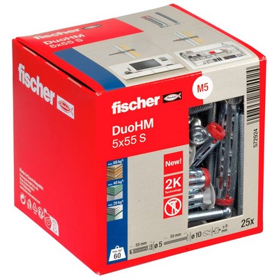 fischer cavity wall plug DuoHM 5 x 55 S PH TX - 25 pieces