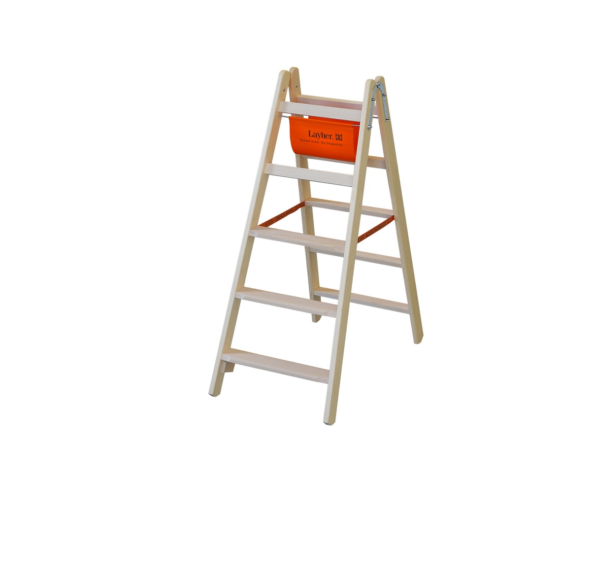 Layher LE Holzstehleiter mit Stufen 2x5 Länge 1.37m - 1020