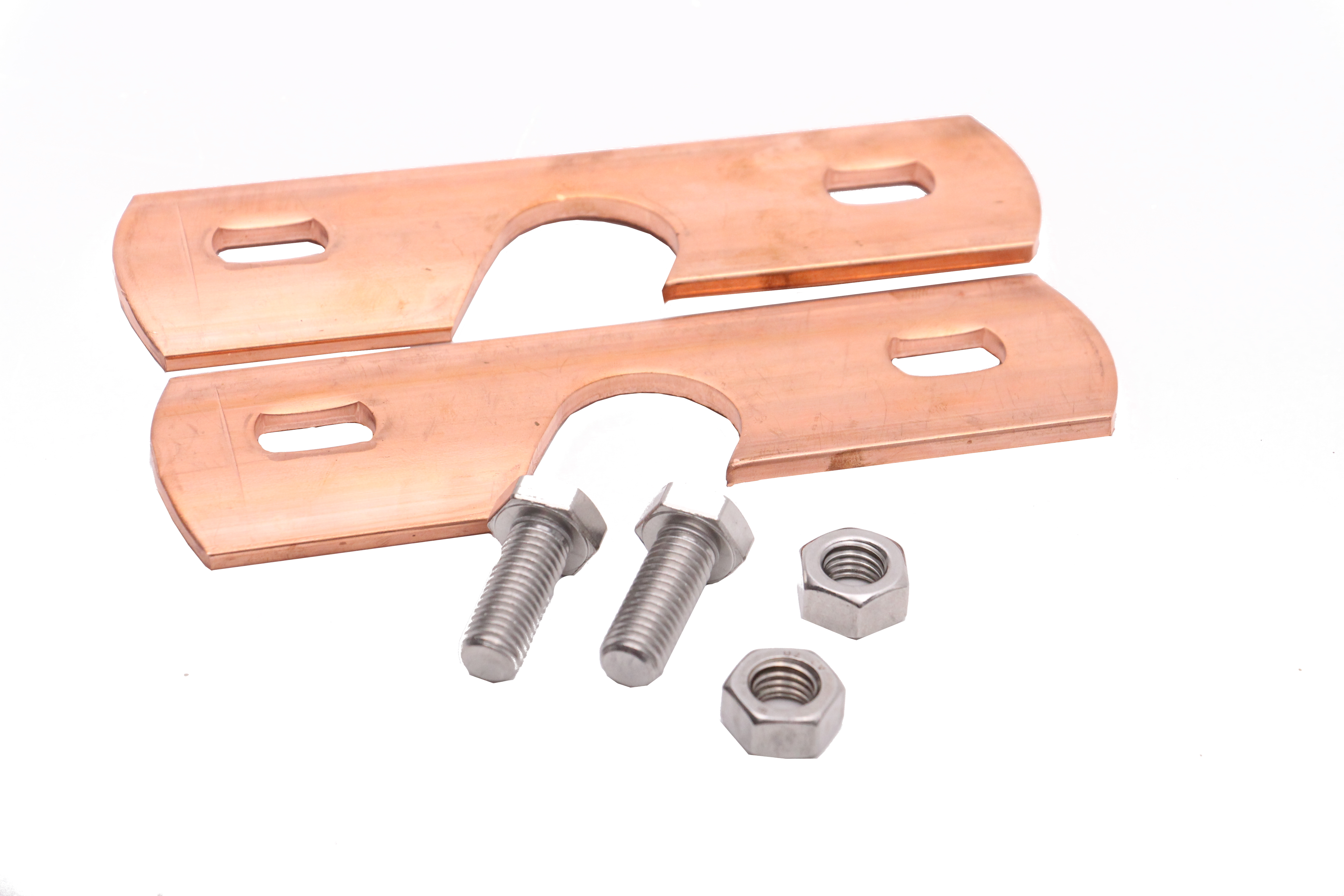 Copper snow guard brackets with stainless steel screws p.pair for double standing seam Double standing seam