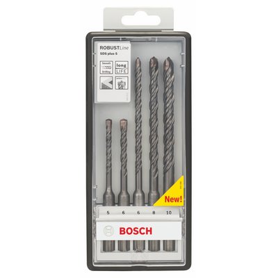 Bosch Robust Line hammer drill bit set SDS-Plus-5 5 pcs.