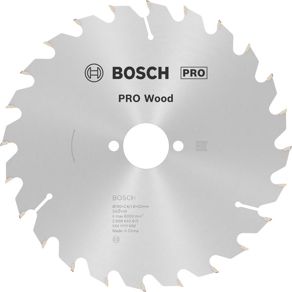 Bosch circular saw blade Optiline Wood 190x30x2.6mm 24 teeth