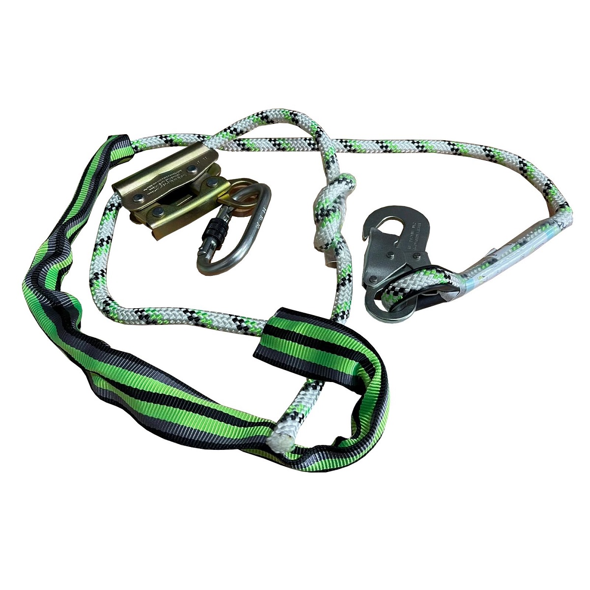 SECURANTA Kratos lanyard adjustable KM rope max 2m 2 steel carab.