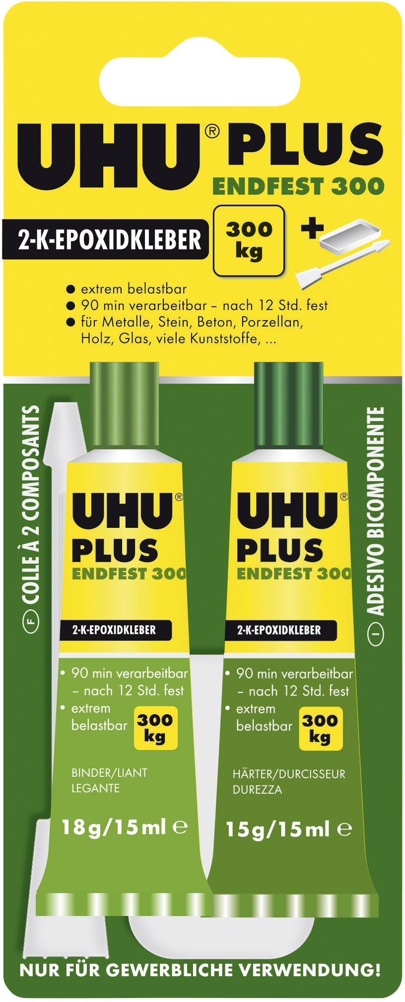 2-component epoxy adhesive PLUS ENDFEST 300 33g yellowish tube UHU