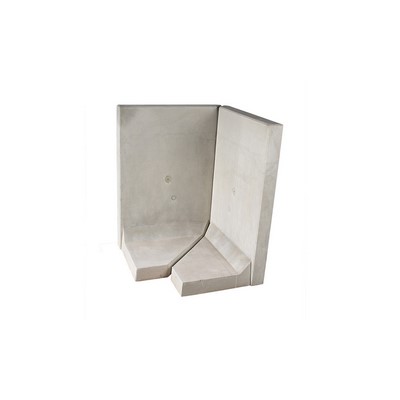 Lithonplus L-Tec Außenecke 90° 2-tlg. 80x99x99x12cm steingrau SB4