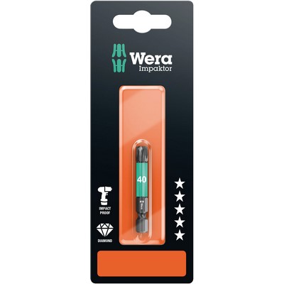 Wera 867/4 IMP DC SB Impaktor Bits 1x TX 40x50mm 1/4"-Sechskant