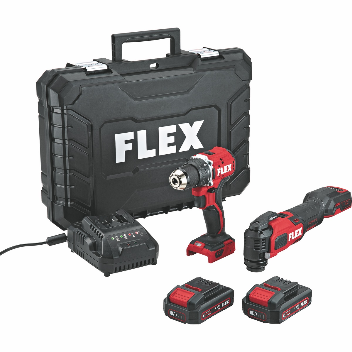 FLEX DUOpack 18V DD2G + MT z akumulatorem 2 x 2,5AH i ładowarką