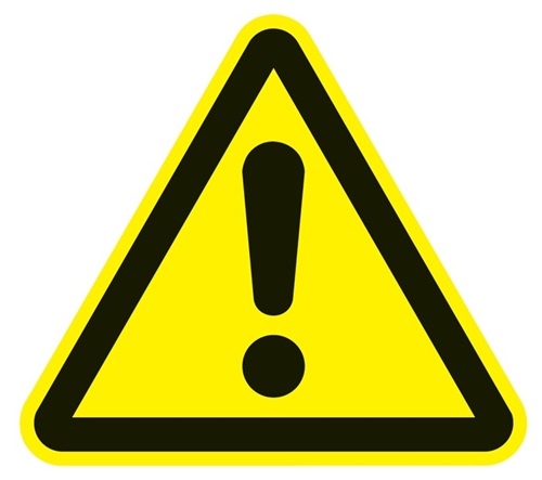 Warning sign ASR A1.3/DIN EN ISO 7010 200mm Warning of danger zone Foil