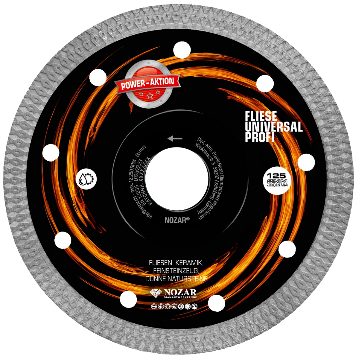 Nozar diamond cutting disc Profi Power Action 125mm