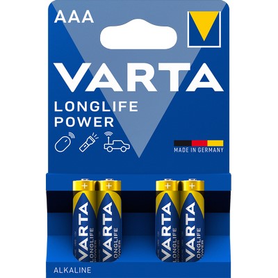 VARTA Battery Longlife Power AAA Alkaline 4er Blister (DE)