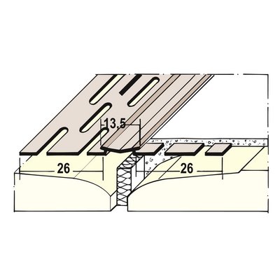 Maisch profil dylatacyjny do suchej zabudowy 03750 Ro=75m PVC Biały