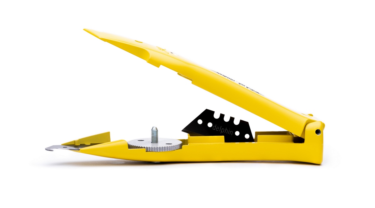 Nóż uniwersalny Delphin®-03 Colour Edition Yellow z plastikowym kołczanem