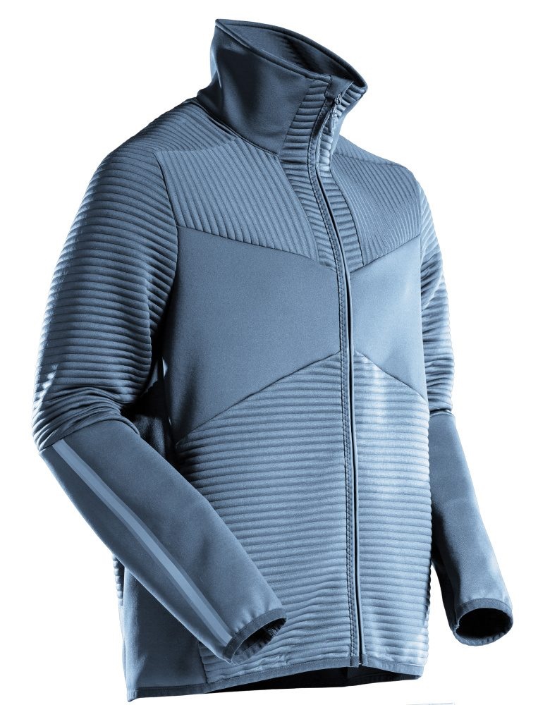 MASCOT® Customized Fleecepullover m. Reißver. steinblau Gr. 2XL
