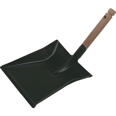 Triuso dustpan sheet steel 220x230mm black wooden handle