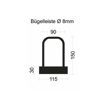 Nevoga Plexus Bügelleiste 8mm- 150mm WS 160-180 Bewehrungsanschluss 115-8-15