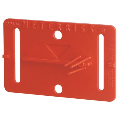 Metre tear badge RS21 red self-adhesive
