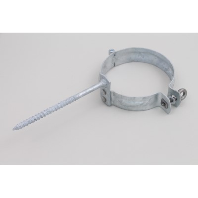 WUS VZ Guild rainwater pipe clamp 100mm w. impact screw pin 140mm