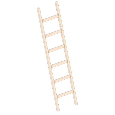 Layher 1052 Holzanlegeleiter 6 Sprossen Länge 1.90m - 1052.206