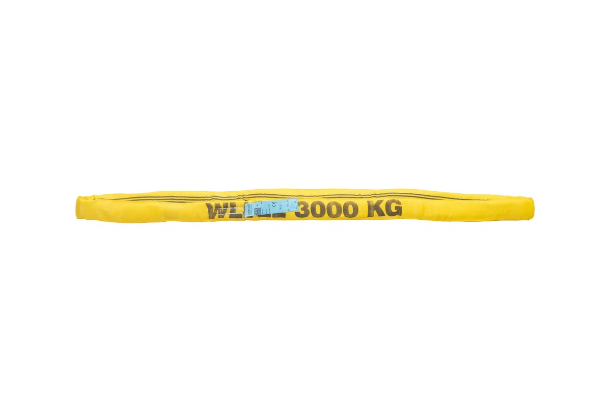 Dolezych DoForce zawiesie okrągłe 4m żółte pojedynczy płaszcz WLL PES 3,000 kg