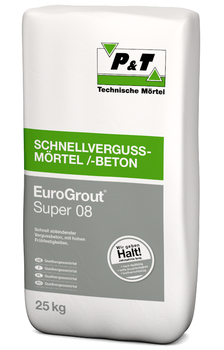 P&T EuroGrout Super 08 25kg Schnellvergussmörtel 0-8mm - 2017