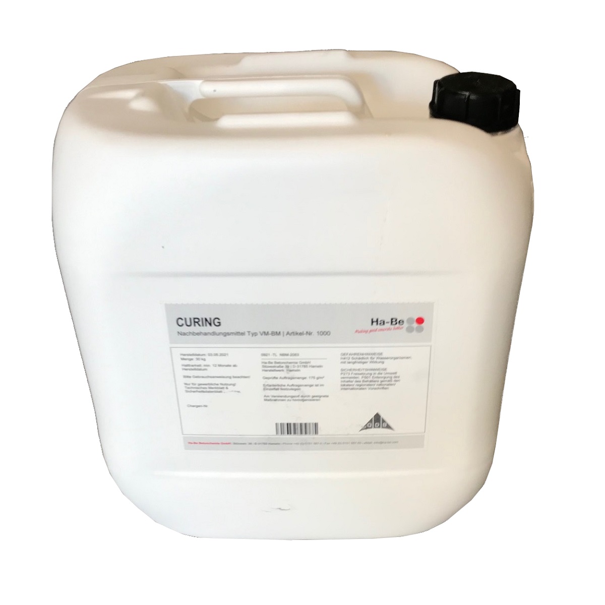CURING after-treatment agent type VM & BM evaporation protection 30 litre can