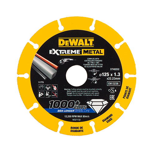 SBD Extreme Metal diamond cutting disc Ø125mm, 1.3mm thickness DT40252-QZ