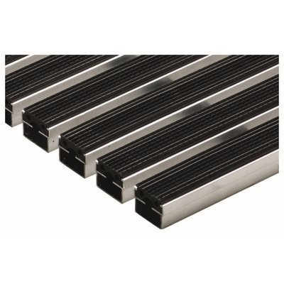 ACO Self® Schuhabstreifer Vario Rost m. Gummi schwarz 600x400x20mm