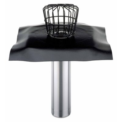 WOLFIN extension piece DN70 black stainless steel