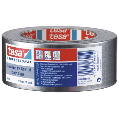 tesaband® Standard fabric tape 25mx50mm 04 Black - 4688