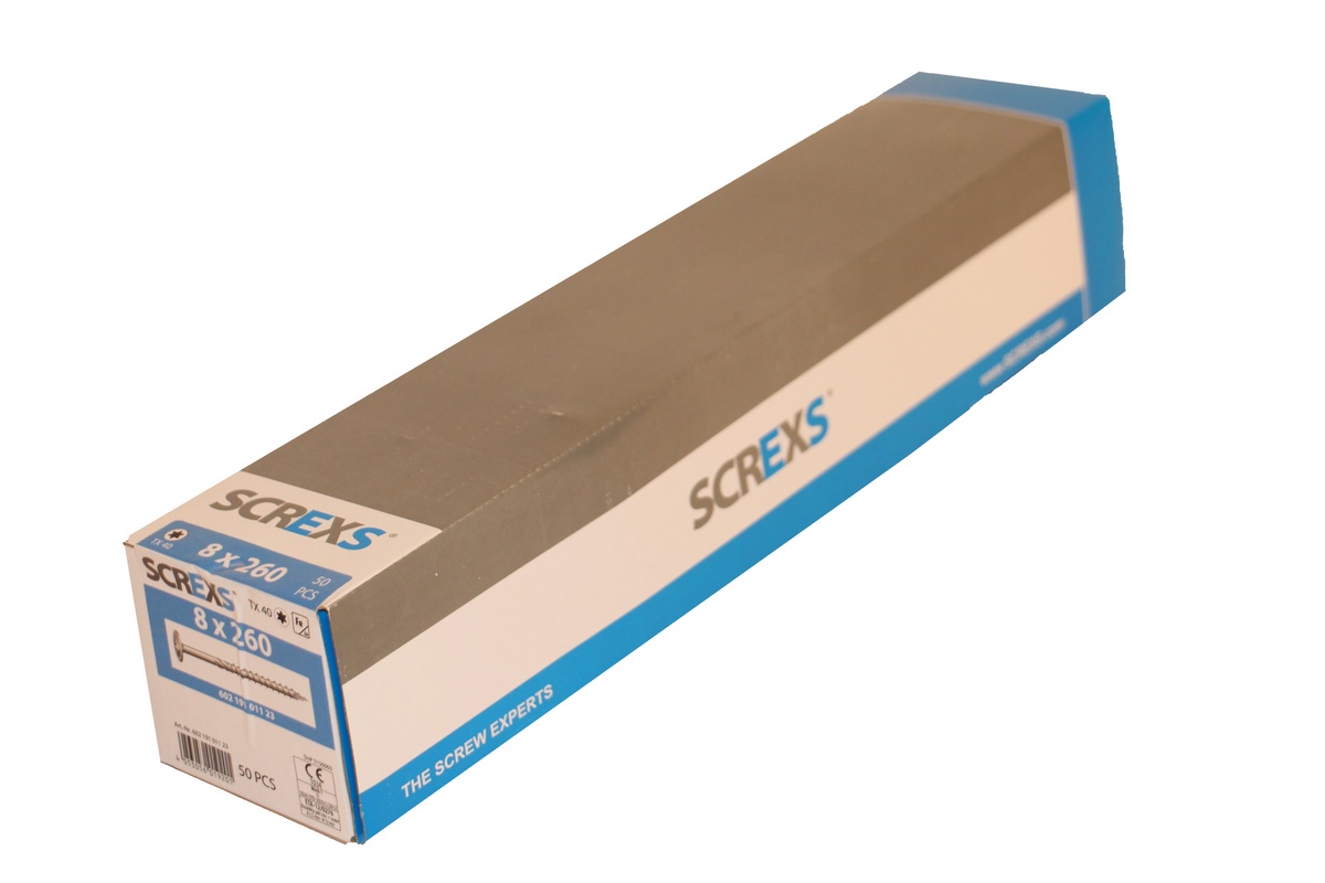 SWG Wood construction screw Vz Tx 40 8.0x260 w. disc head disc head - 50 pcs.