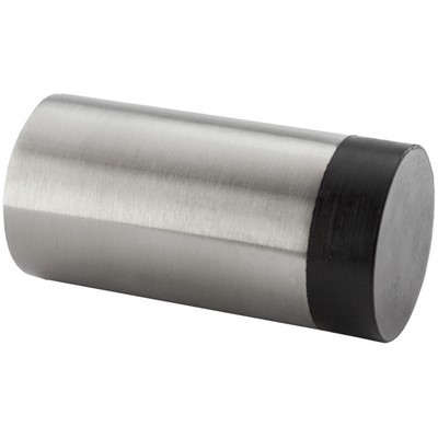Ammon yellow-red wall door stop stainless steel matt L 60mm Ø 30mm