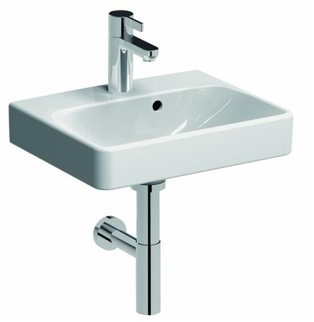 Keramag umywalka SMYLE 450x360mm z otworem na baterię i przelewem biała